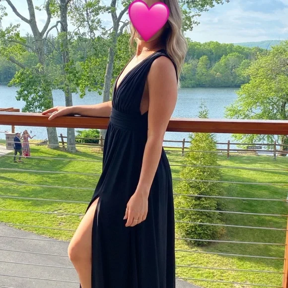 Lulu's Classic Black Backless Dress - Picture 4 of 5